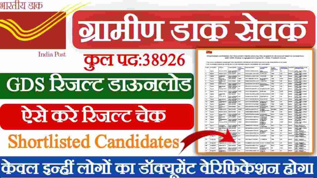 India Post GDS Result Date 2022