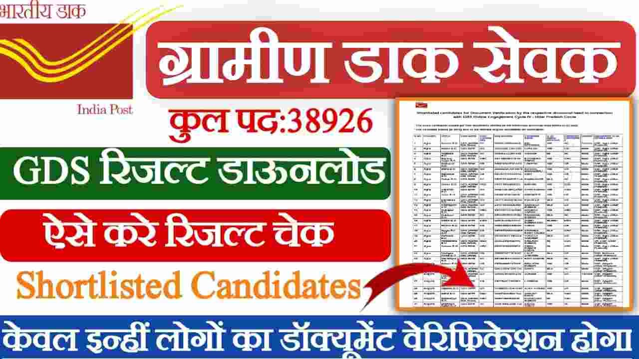 India Post GDS Result Date 2022