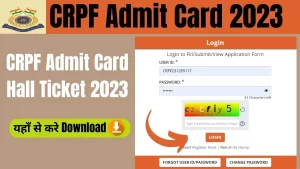 CRPF Admit Card
