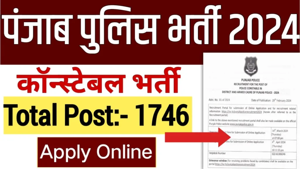 Punjab Police Constable Recruitment 2024