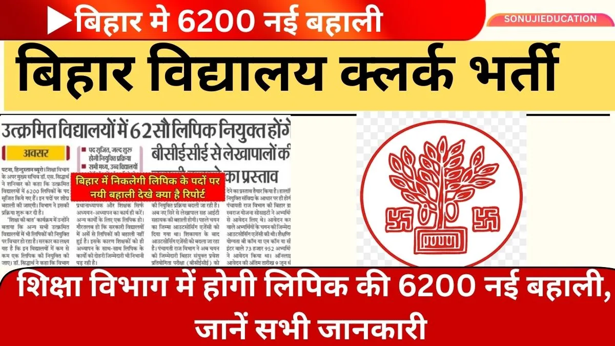 Bihar Vidyalaya Clerk Vacancy 2024