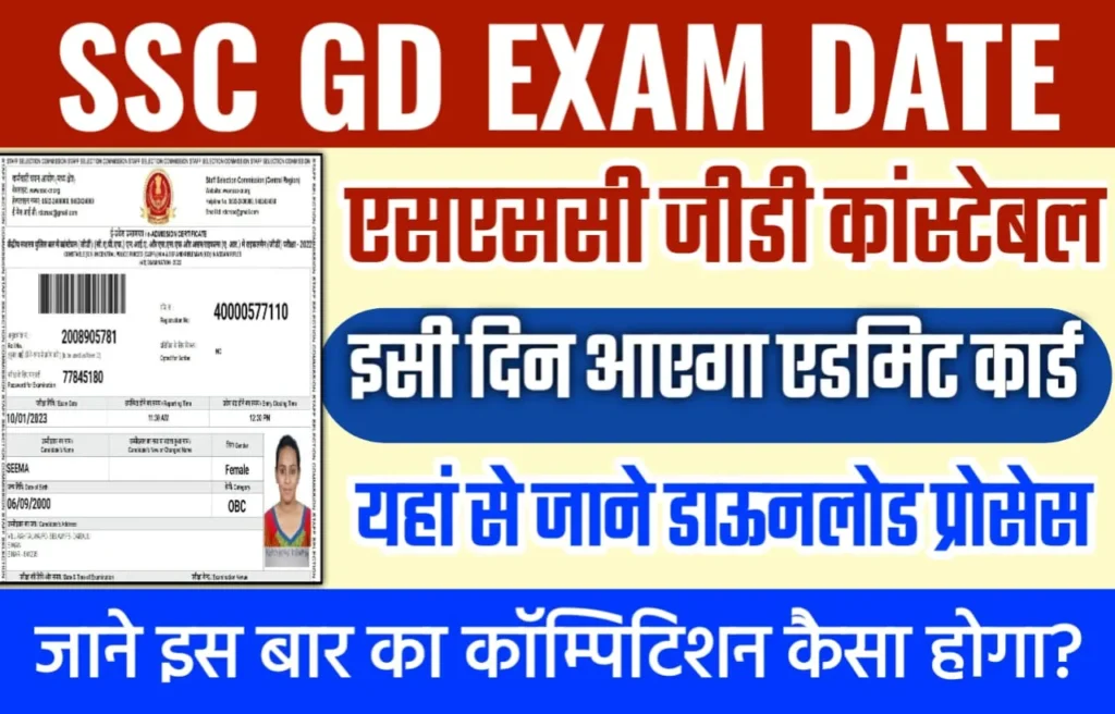 SSC GD Constable Exam Date 2025