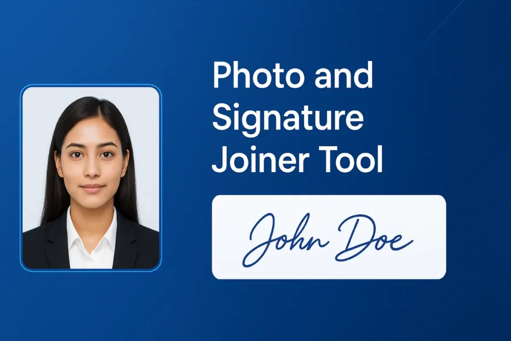 Photo and Signature Joiner Tool merging photo and signature easily for official forms