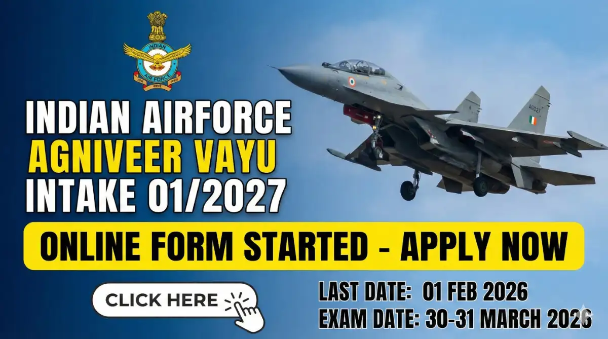 Indian Airforce Agniveer Vayu Intake 01-2027 Online Form