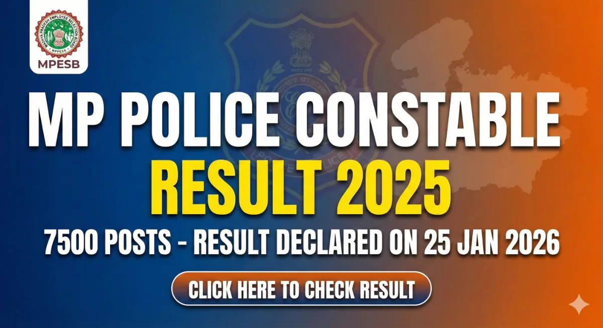 MPESB MP Police Constable Result 2025