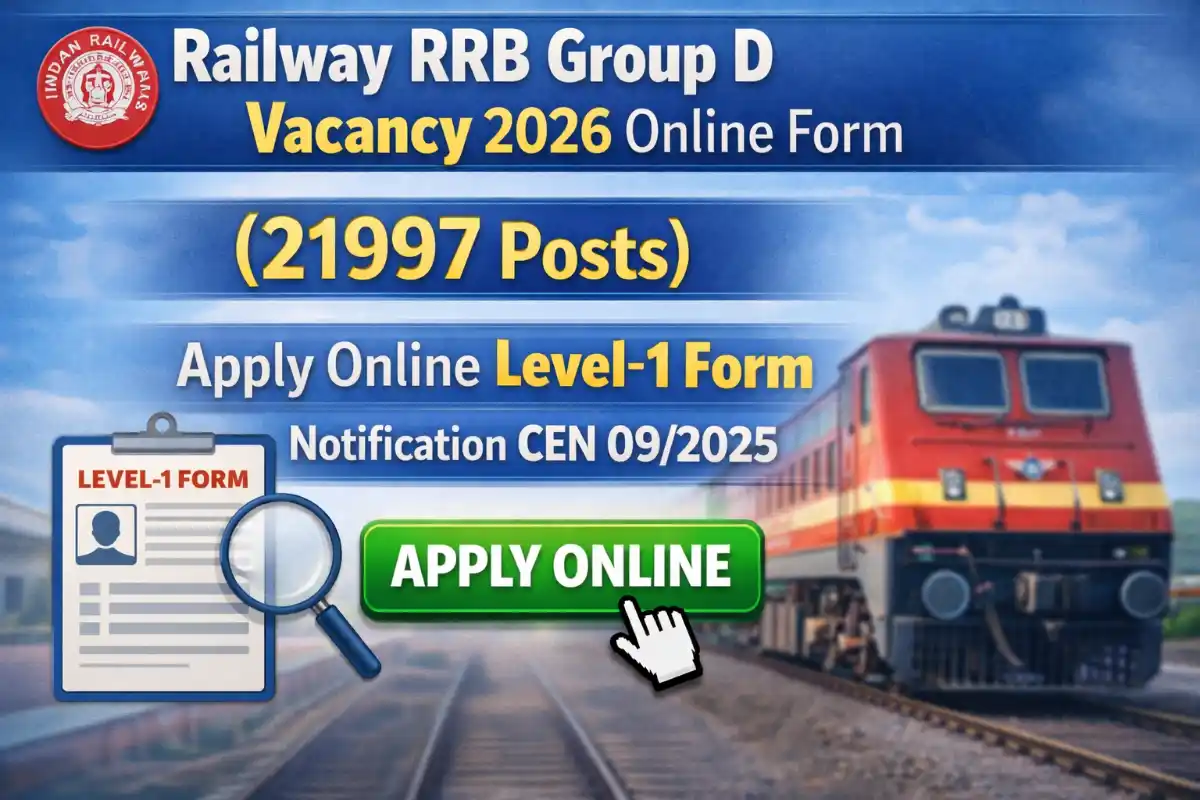 Railway RRB Group D Vacancy 2026 Online Form