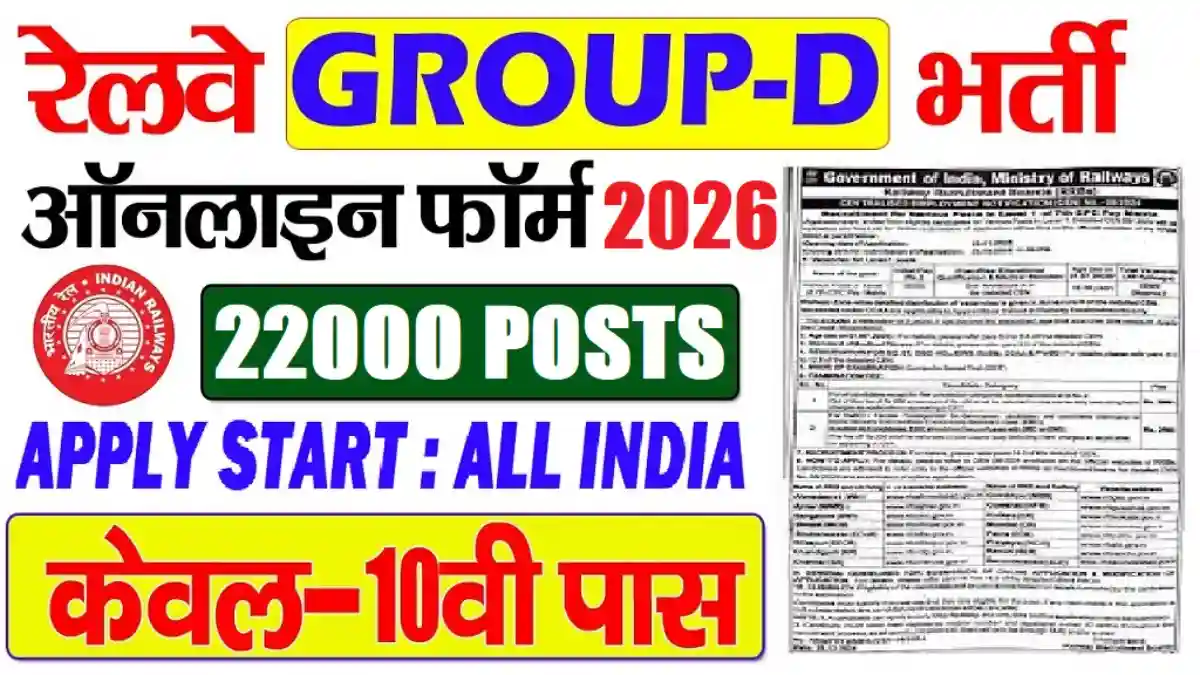 Railway RRB Group D Vacancy 2026
