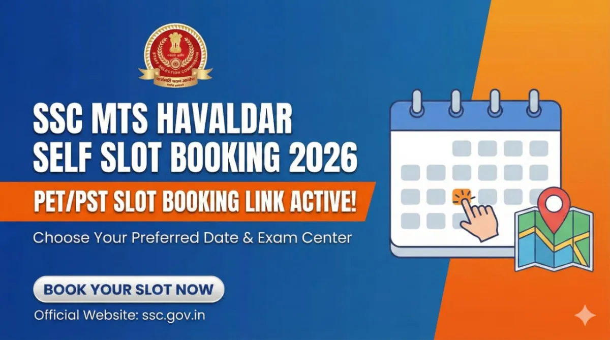 SSC MTS Havaldar Exam Self Slot Booking 2026