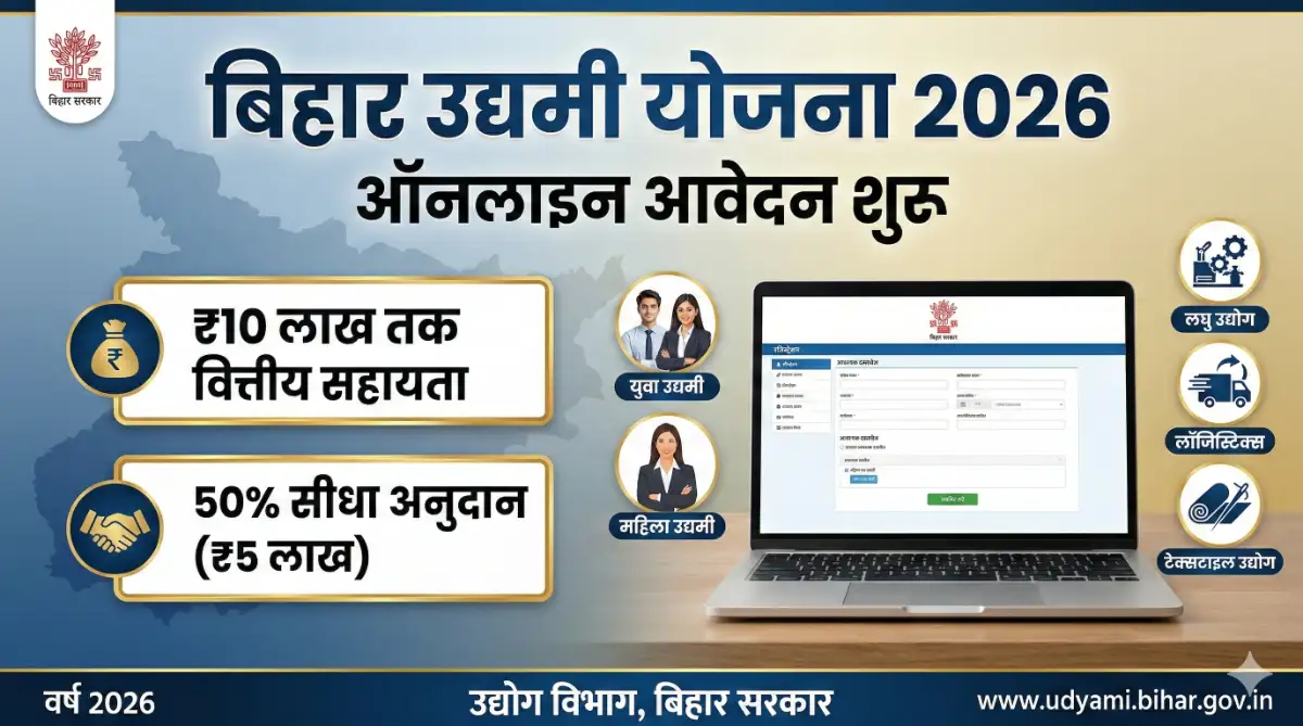 Bihar Udyami Yojana 2026 Apply Online