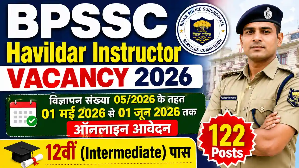 BPSSC Havildar Instructor Vacancy 2026 Online Form