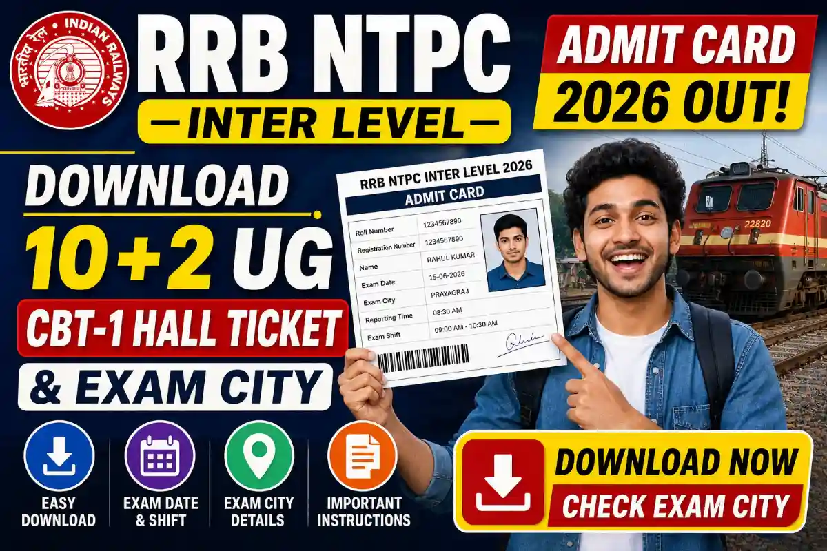 RRB NTPC Inter Level Admit Card 2026
