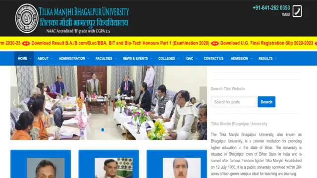 TMBU B.A Part 1 Result 2019-22
