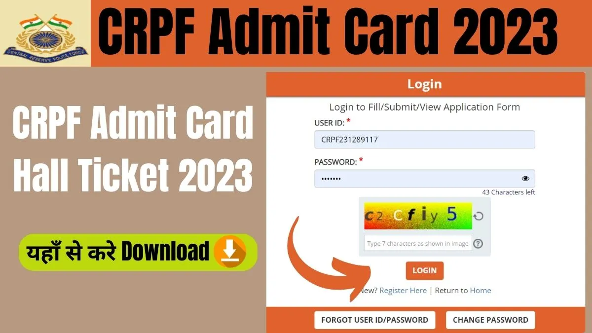 CRPF Admit Card