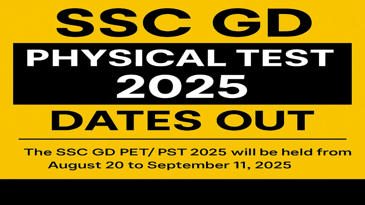 SSC GD PET PST Date 2025