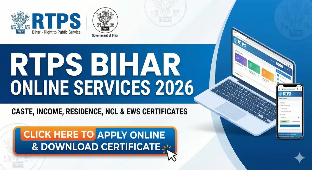 RTPS Bihar 2026 Online Apply