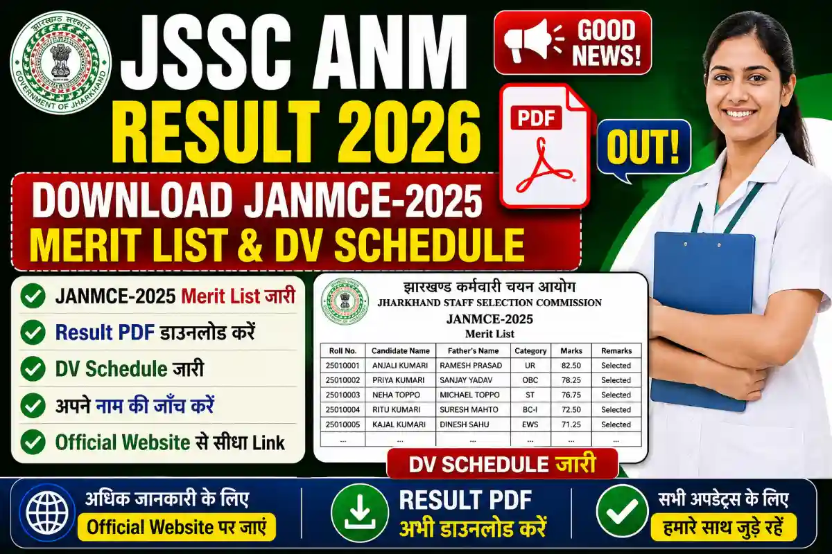 JSSC ANM Result 2026 Pdf