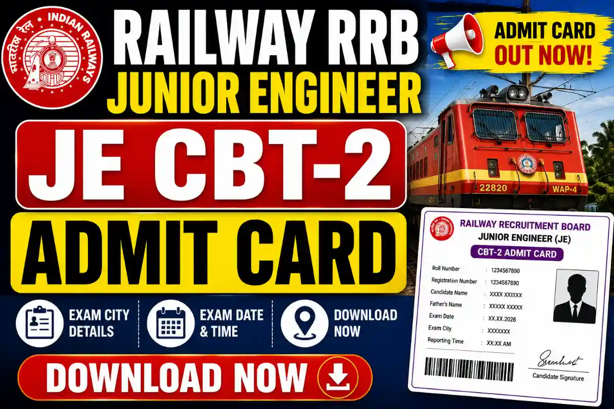 Railway RRB Junior Engineer JE CBT-2 Admit Card