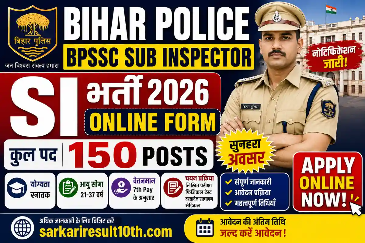 Bihar Police BPSSC Sub Inspector SI Recruitment 2026 Online Form