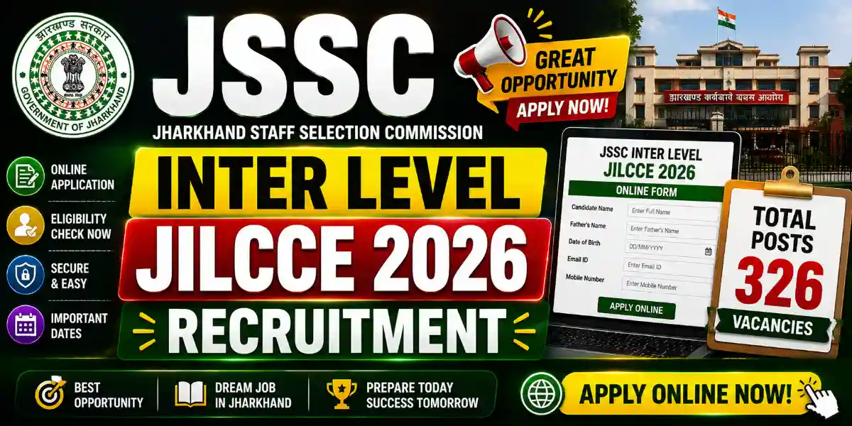 JSSC Inter Level JILCCE 2026 Recruitment Online Form