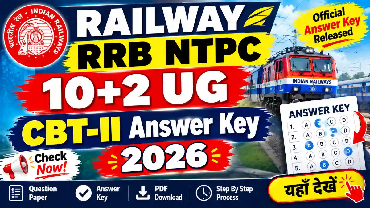 Railway RRB NTPC 10+2 UG CBT-II Answer Key 2026